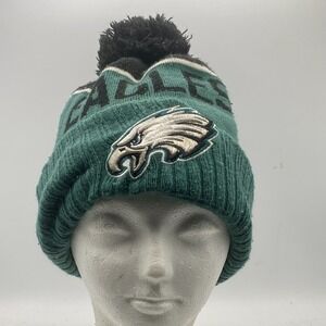 New Era Philadelphia Eagles‎ NFL Knit Beanie Pom Winter Hat One Size